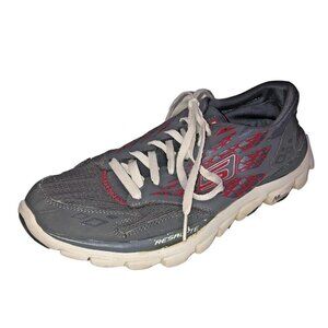 Skechers Go Run Mens 8.5 Gray Lace Up Running Shoes Sneakers Trainers MStrike